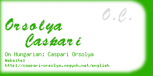 orsolya caspari business card